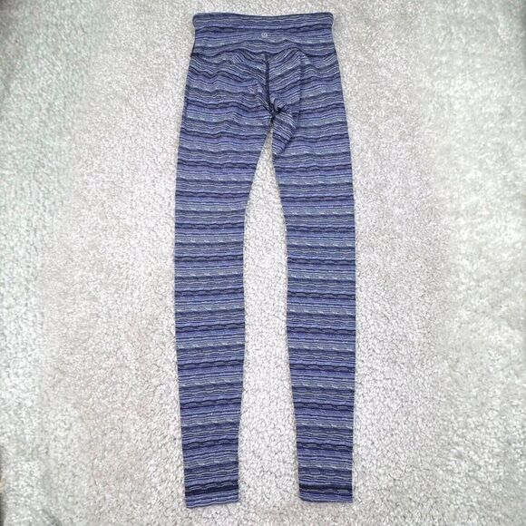 Lululemon Wunder Under Legging Space Dye Twist Sapphire Blue Low Rise - Picture 3 of 10